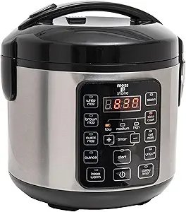 Moss & Stone Small Digital Rice Cooker Review 8-Cup Steamer with 10 Preset Settings