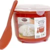 71u9wfYgaYL.__AC_SY300_SX300_QL70_FMwebp_ Review of Home & Style Microwave Rice Steamer Cooker BPA Free 2.6L Red