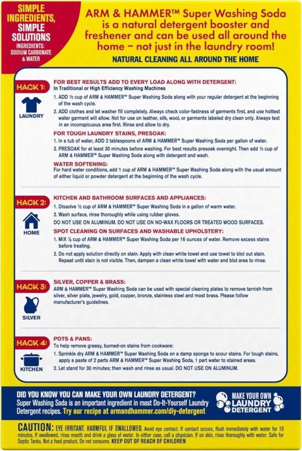 ARM & HAMMER Super Washing Soda review versatile cleaner and laundry booster effectiveness